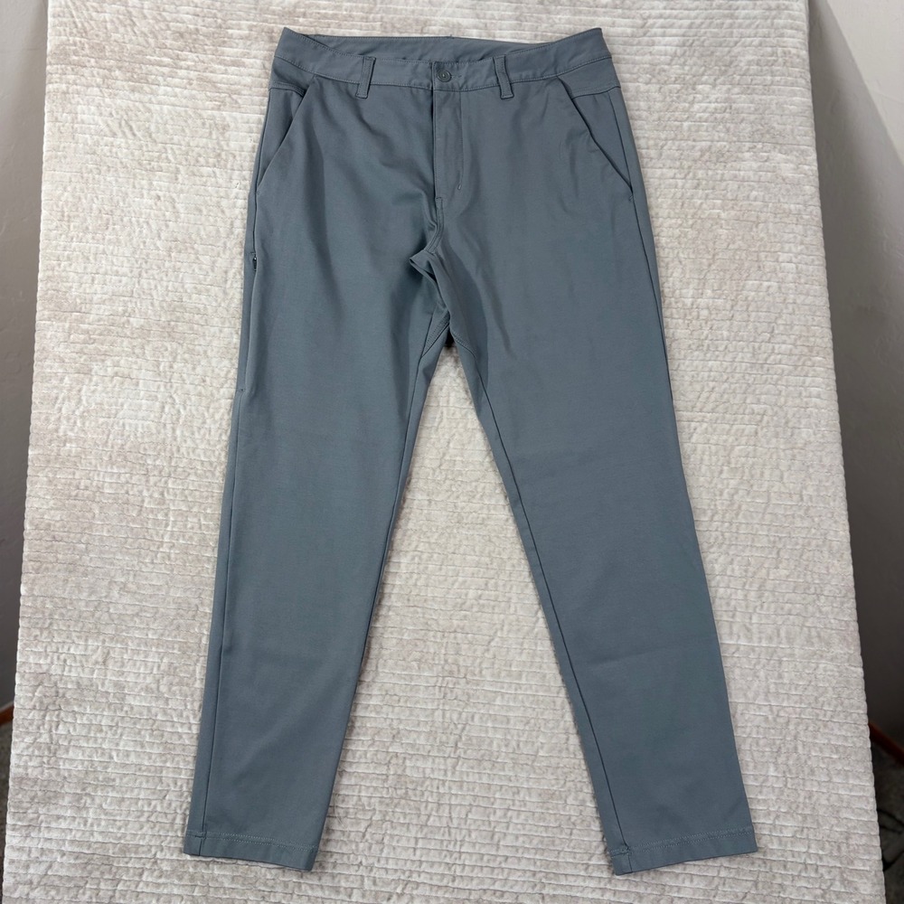 BYLT Premium Basics Everyday Pant 2.0 Slate Grey Mens Size Large Slim Stretch‎